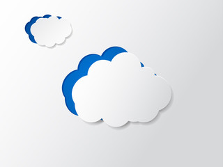 White paper notched out cloud-EPS10
