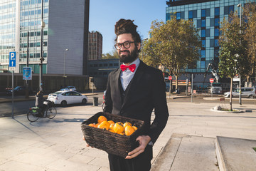 Stylish elegant dreadlocks businessman