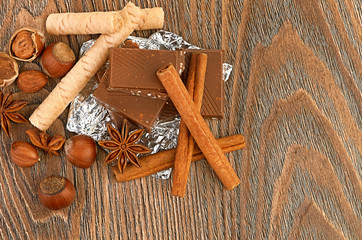 chocolate,nuts and spice