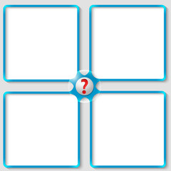 four vector associated text frames with question mark