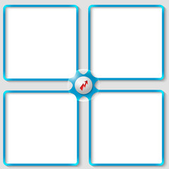 four vector associated text frames with flash