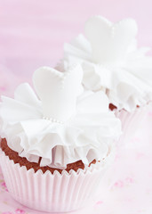 Beautiful cupcakes for wedding or little ballerina.