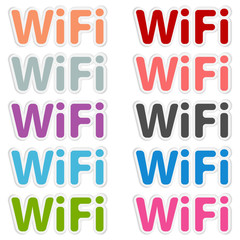 Free wi-fi vector label
