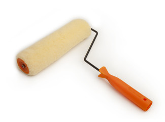 Paint roller isolated on white background.