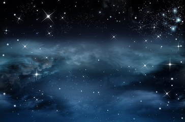 Nightly sky with stars