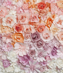 Paper roses background.