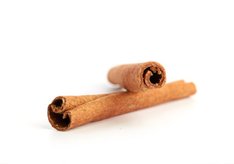 cinnamon isolated on white background