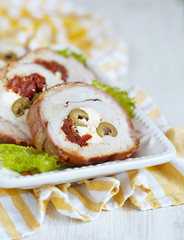 Turkey breast stuffed