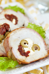 Turkey breast stuffed