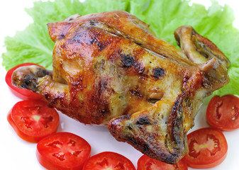 Roasted chicken and vegetables