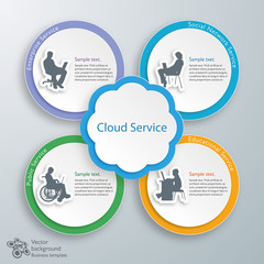 Infographics Background Cloud Service #Vector