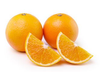 Orange fruit isolated on white background