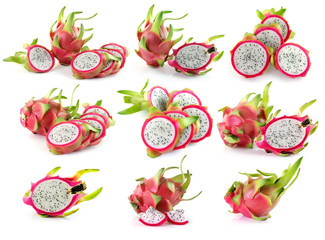 Dragon Fruit on white background