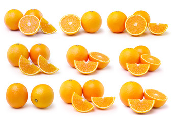 Orange fruit isolated on white background