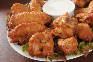 Chicken wings closeup