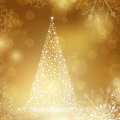 Vector Illustration of a Stylized Christmas Tree