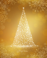 Vector Illustration of a Stylized Christmas Tree