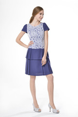 full-length portrait of beautiful young girl posing