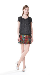 Portrait of a styled professional model-full body