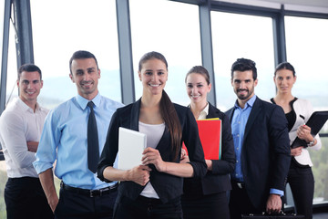 Obraz premium business people group in a meeting at office