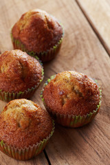 Banana cakes on table a