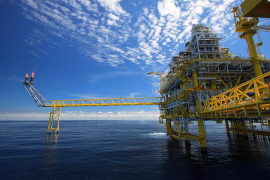 Oil and gas platform in offshore ,in the sea