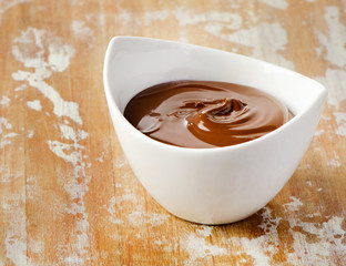 bowl of chocolate cream