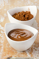 bowl of chocolate cream