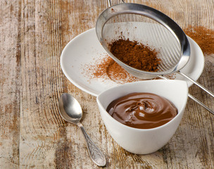bowl of chocolate cream