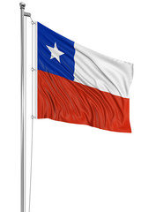 3D Chilean flag (clipping path included)