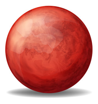 A red round ball