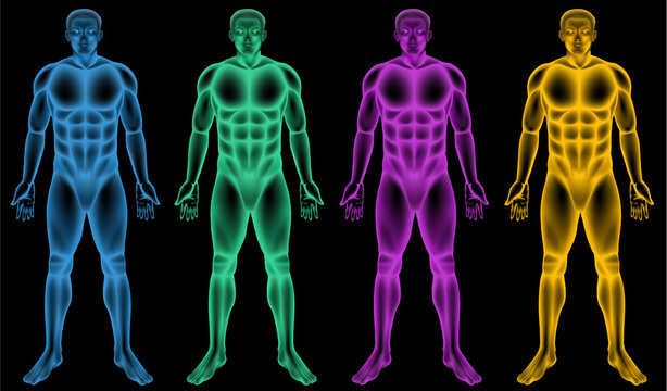 Coloured male bodies