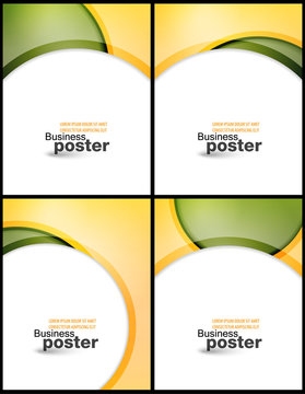 Collection Stylish presentation of business poster