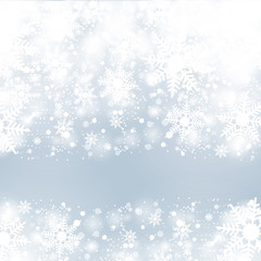 Naklejka na ściany i meble Abstract Christmas background greeting with snowflakes