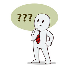 Businessman icon confuse