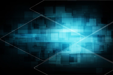 Abstract dark blue technology background.