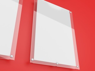 Information board with paper sheets