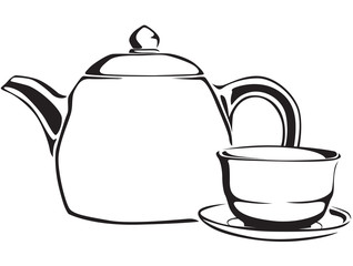 Teapot and teacup