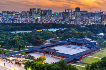 Historical grand palace in Seoul city