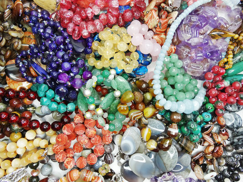 semigem crystals beads jewellery