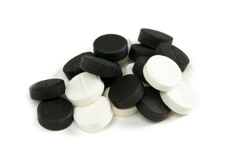 black and white pills