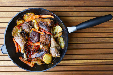 vegetables and chicken