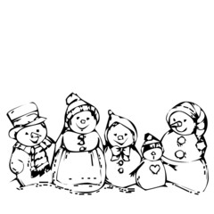 Schneemann Schnee Weihnachten Silhouette Vektor