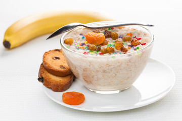 healthy breakfast on a light background