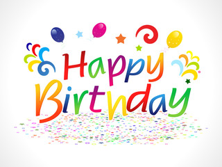 abstract happy birthday background