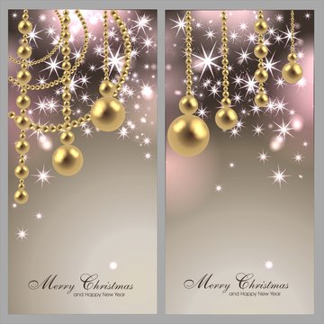 Set mit 2 eleganten Weihnachtskarten