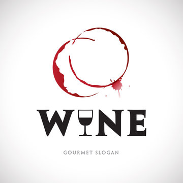 Wine stain gourmet logo