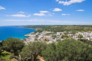Fototapeta na wymiar Panoramic view of Castro. Puglia. Italy.