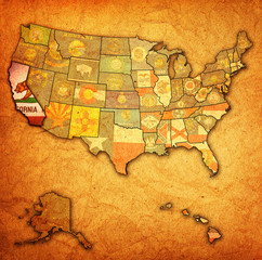 california on map of usa