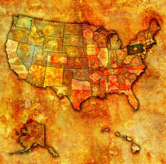 pennsylvania on map of usa
